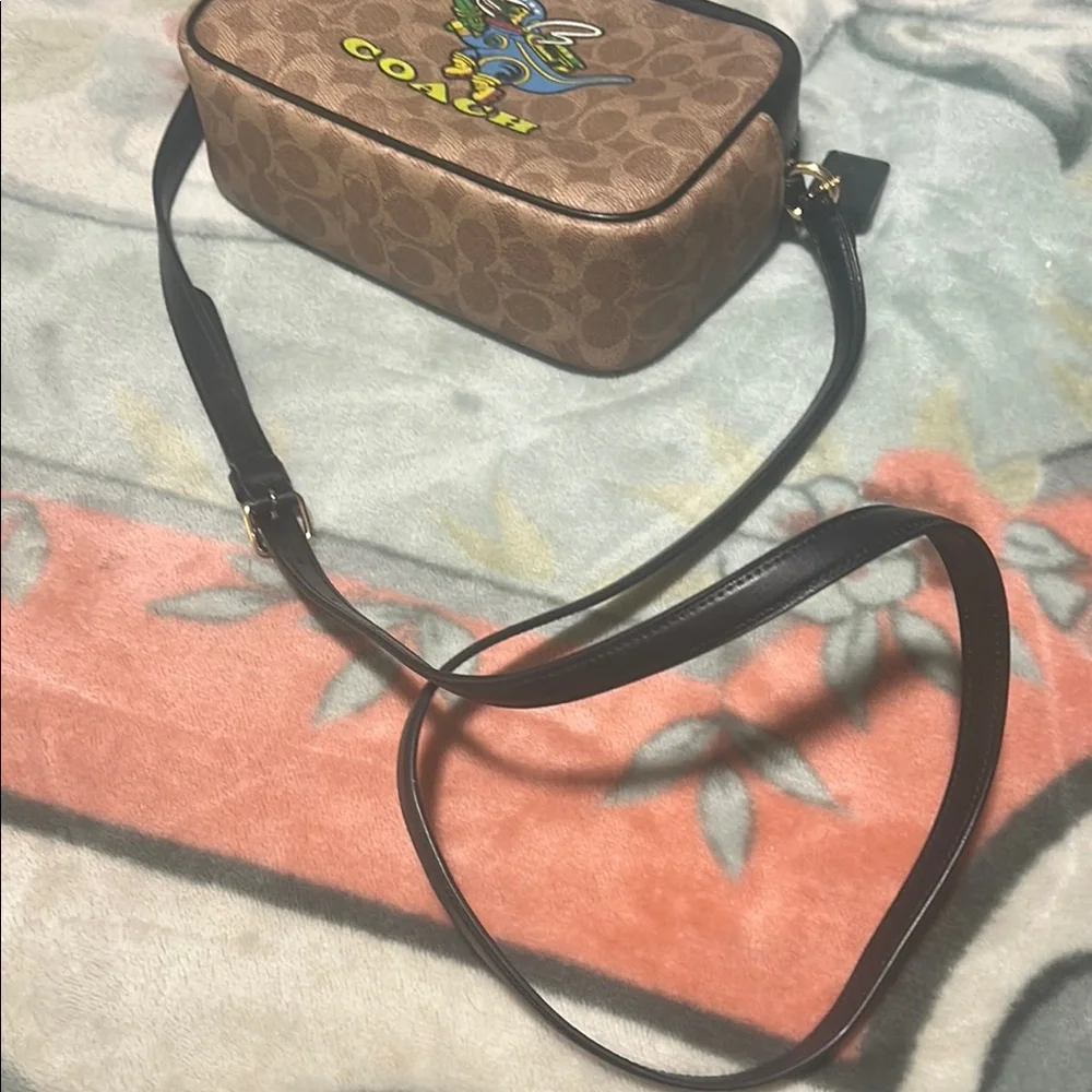 Coach Brown Crossbody Bag with Black Accents - Picture 3 of 10